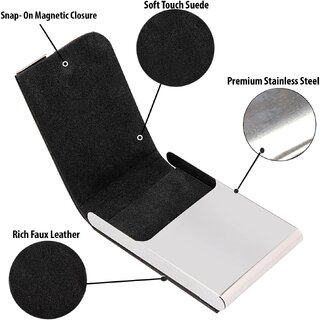The Rocky Card Holder -Genuine Accessory - Faux Leather ATM Visiting Credit Card Holder, Business Card Case Holder, ID view 2