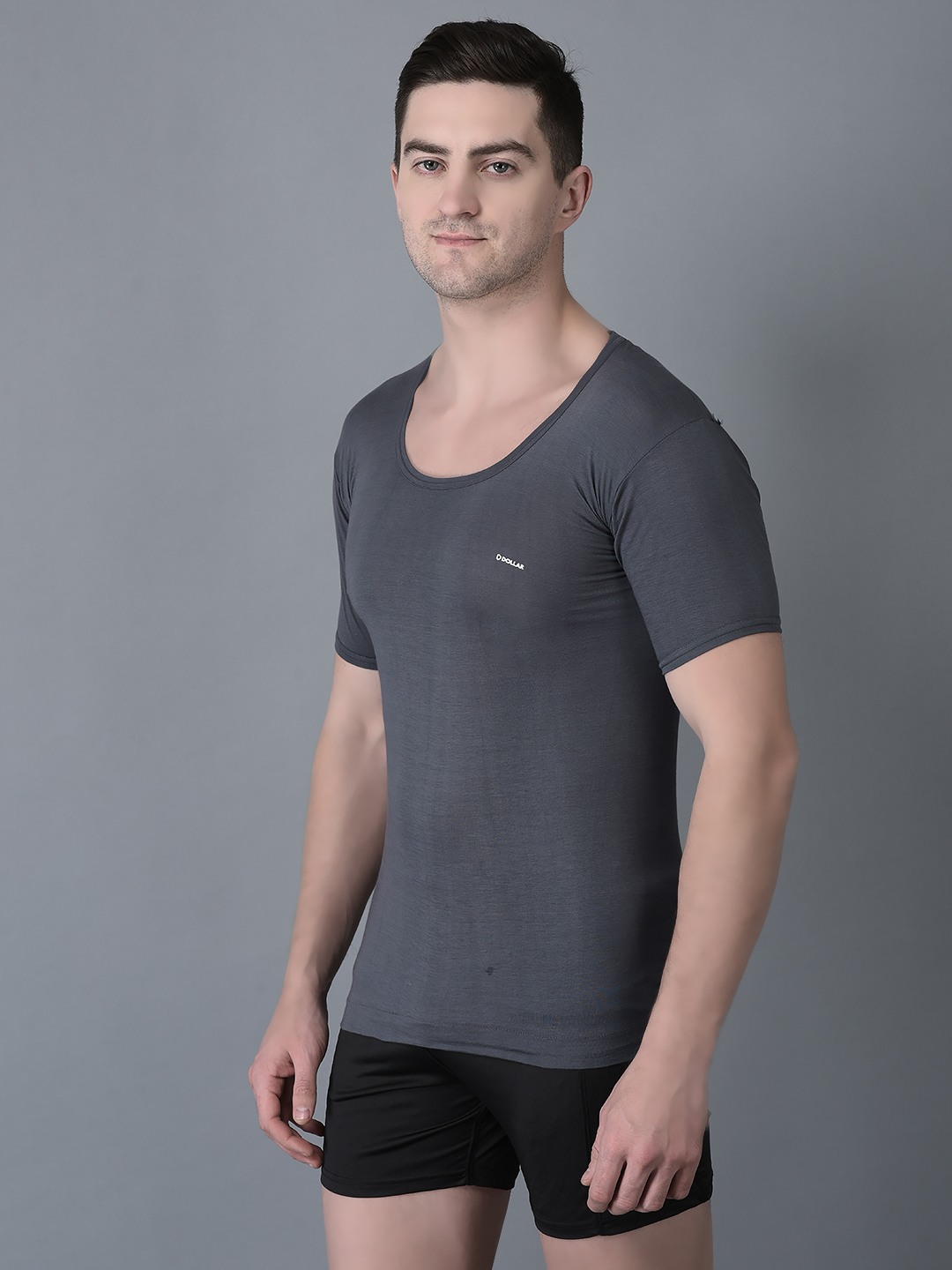 Men's Assorted Pack of 3 Solid Combed Cotton Shrinkless Vest view 2