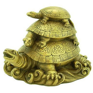 Kesar Zems Vastu Feng Shui Three Tiered Tortoises for Longevity Showpiece - 7.6 view 2