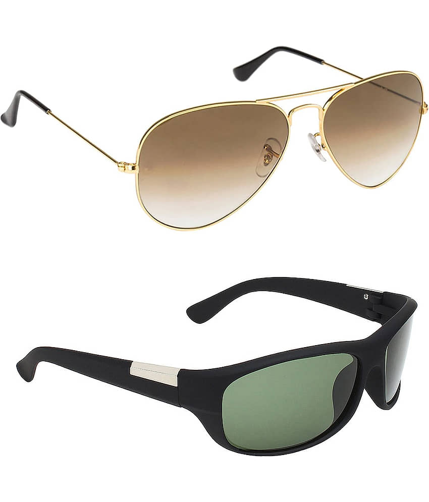 Kanny Devis - Gold Pilot Sunglasses ( Pack of 2 ) view 2