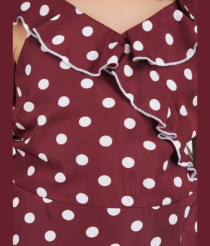 Being Naughty Polyester Asymmetric Dress For Girls ( Pack of 1 , Chocolate Brown ) view 2