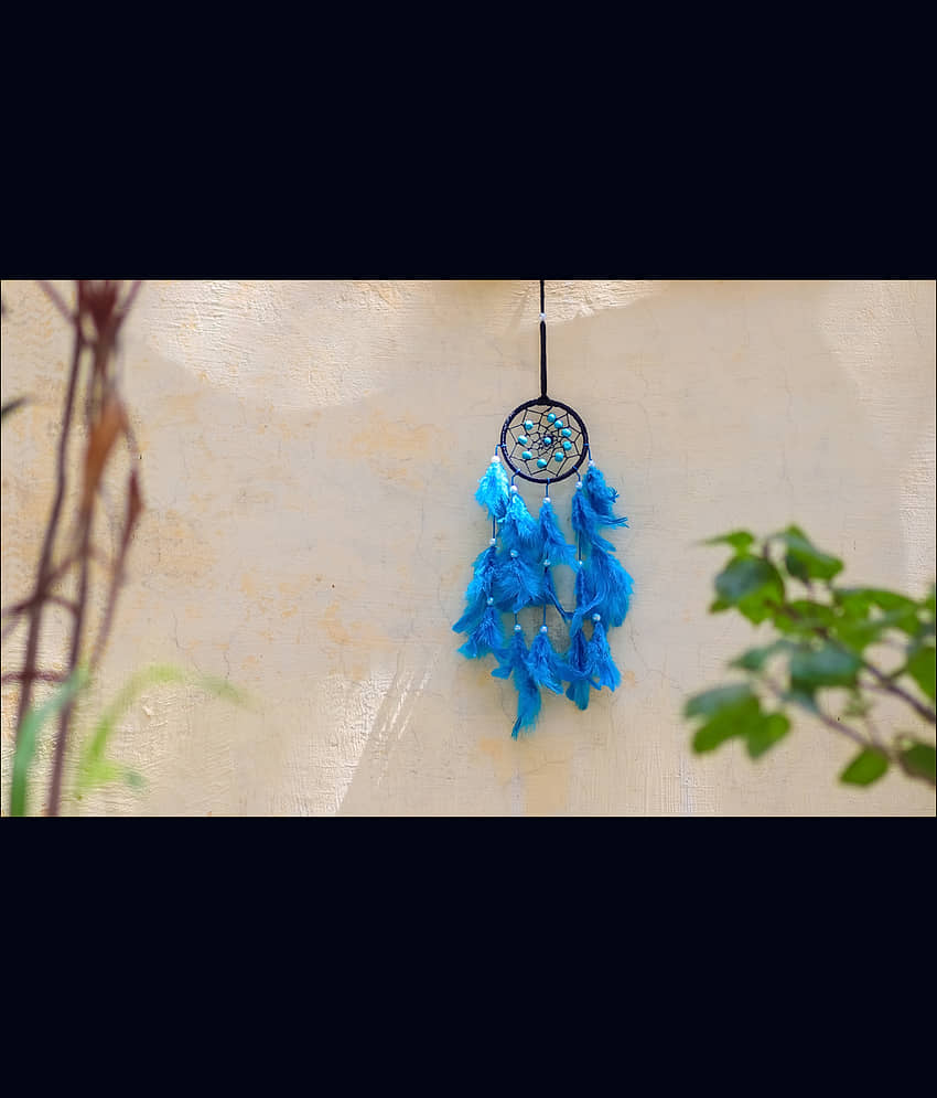 Zimka - Blue Feather Dream Catcher - Pack of 1 ( 37 X 8 cms ) view 2