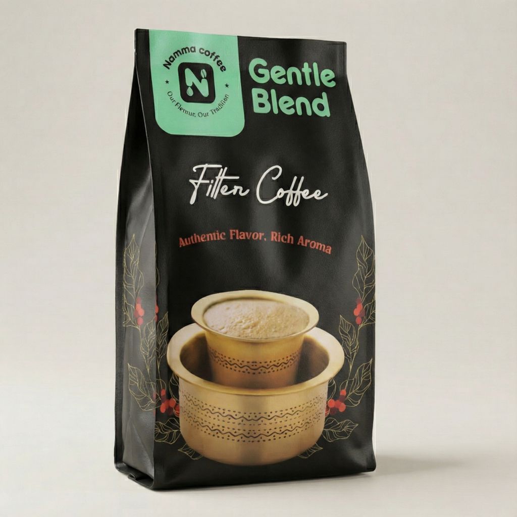 Namma Coffee - Gentle Blend Filter Coffee Powder - 70% Coffee, 30% Chicory | Authentic South Indian Filter Coffee | Freshly Roasted, Strong And Aromatic
