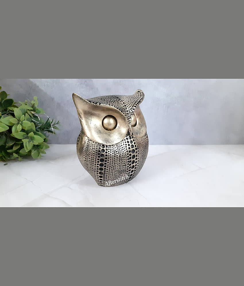 Afterstitch Antique owl idol big statue for home office table décor showpiece view 2