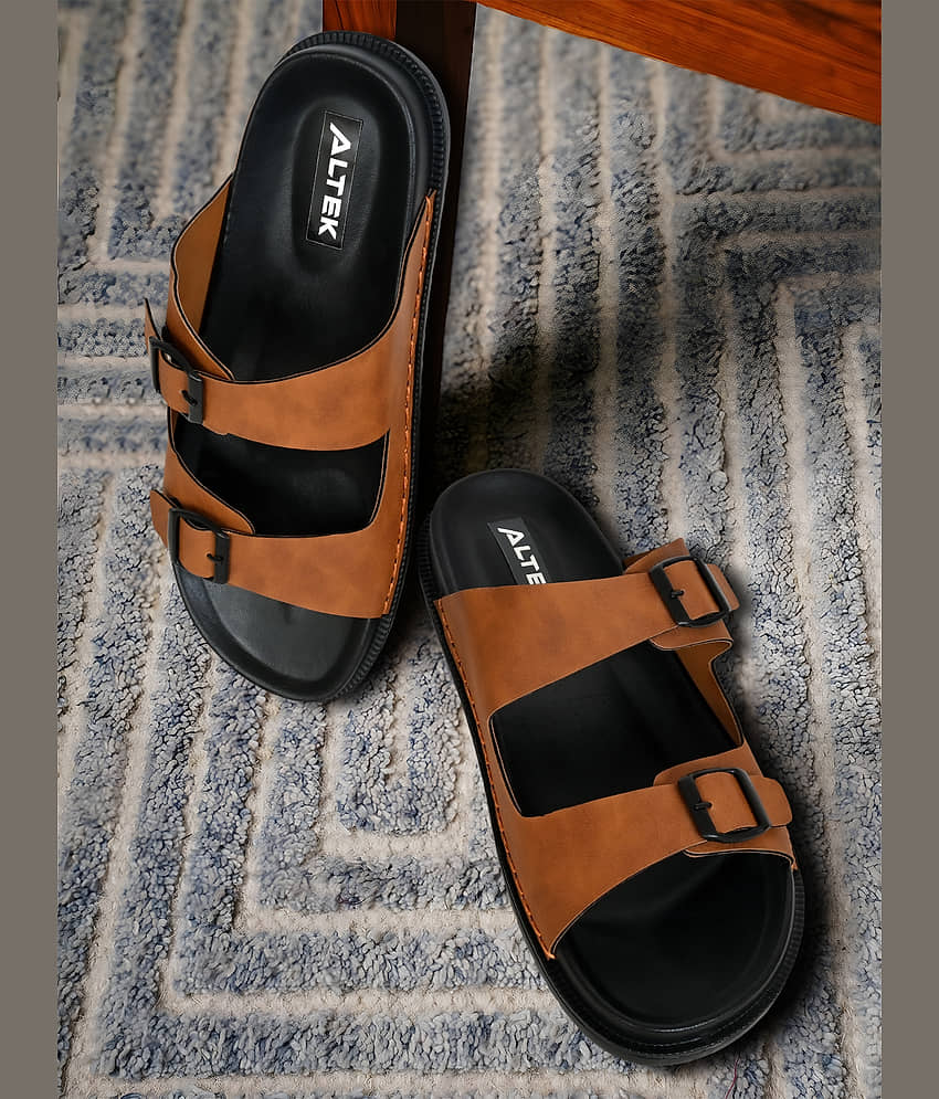 Altek Brown Men's Thong Flip Flop