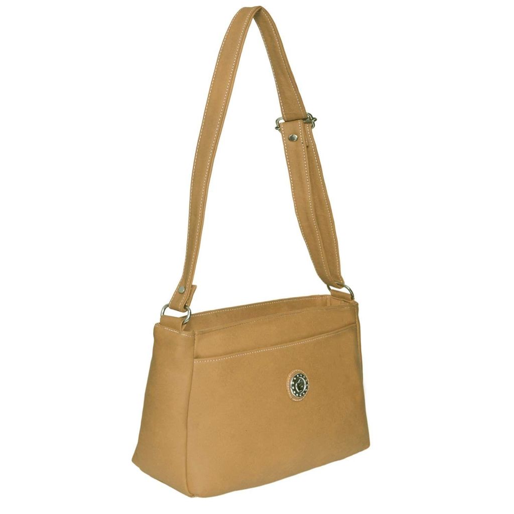 Right Choice Women's PU Leather Side Sling Bag (Tan) view 2