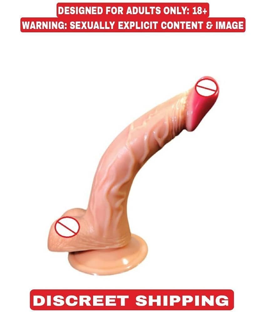 REALISTIC 9 INCH DARK BLACK PREMIUM SILICON DILDO WITH PERFECT SUCTION CUP & BIG BALLS