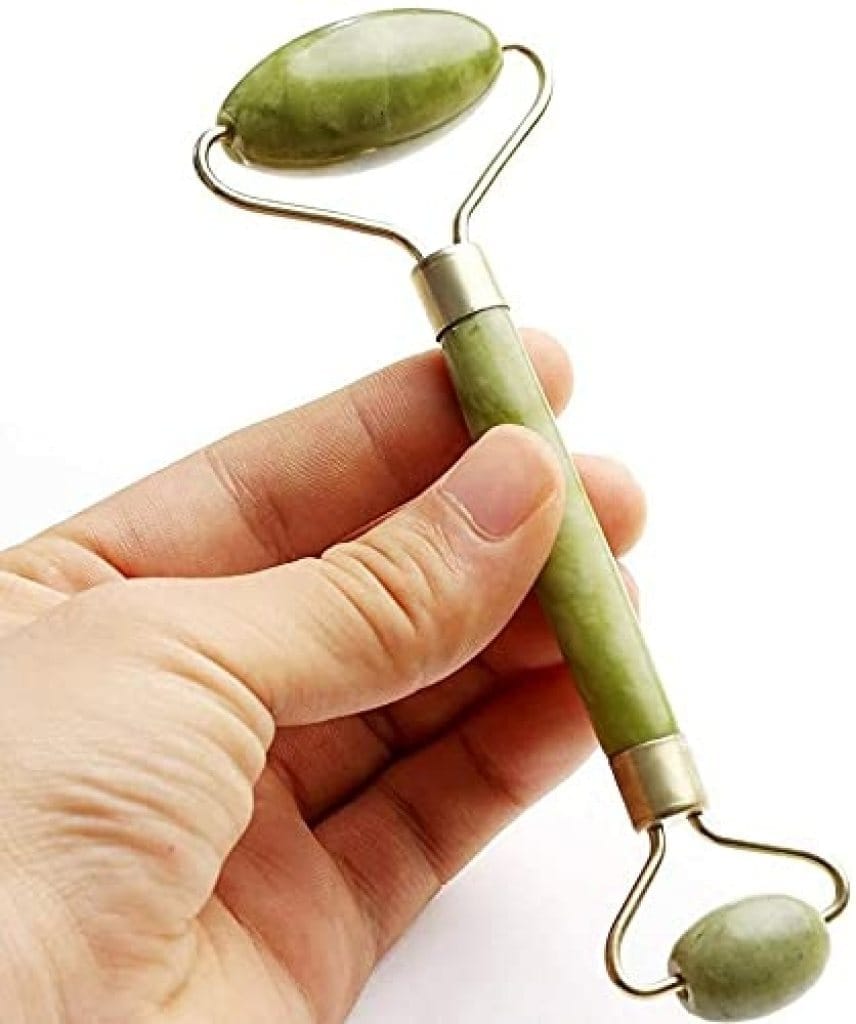Marble Jade Roller Face Massager | Double Rollers for Face, Eye, Neck & Foot | Anti-Aging & Blood Circulation Tool (Original Quality) view 2