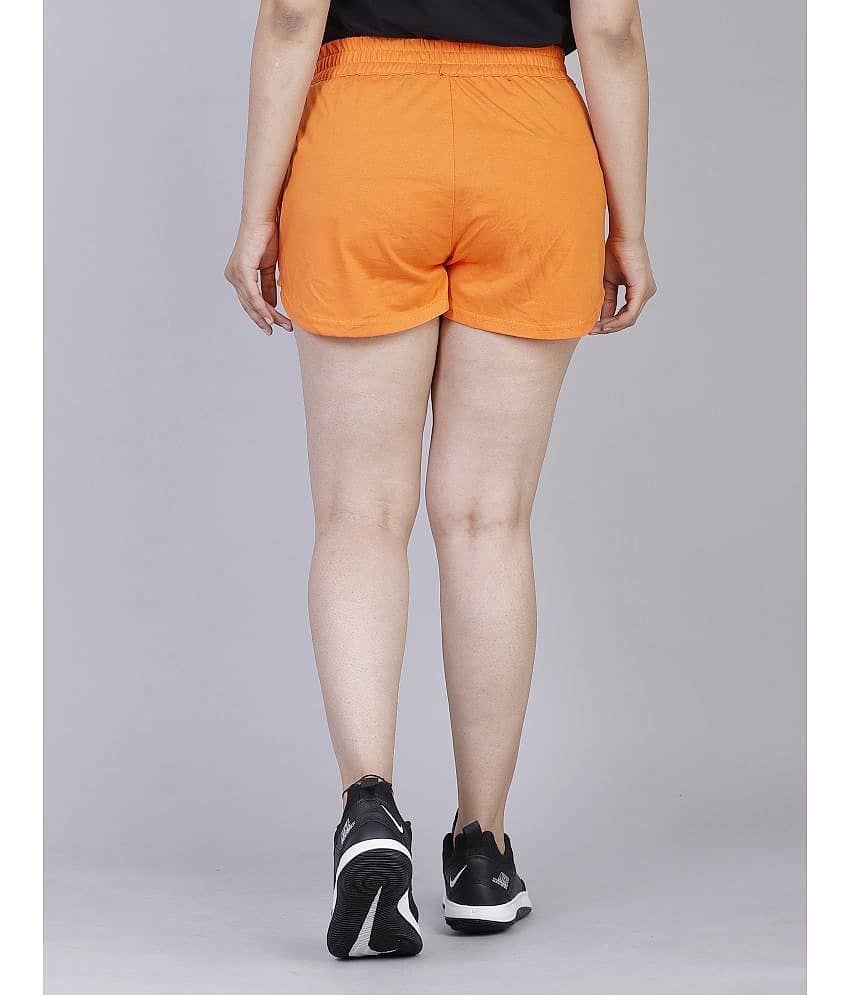 Scrott Fitness Cotton Hot Pants - Orange view 2