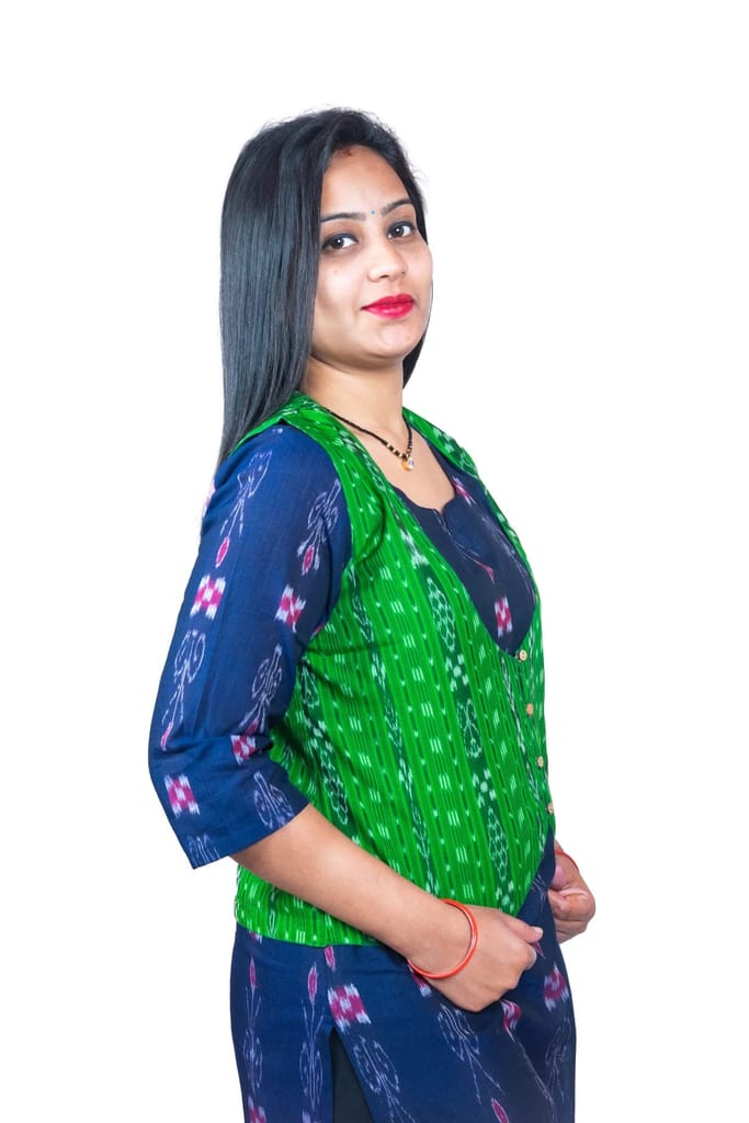 GHL � GUENDICHA HAAT LLP Sambalpuri Certified Handloom Women's Pure Cotton Jacket view 2