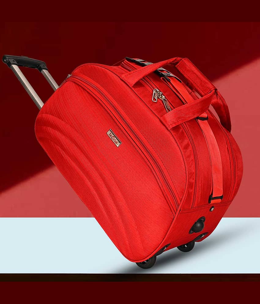 Red vick 60 Ltrs Red Polyester Duffle Trolley
