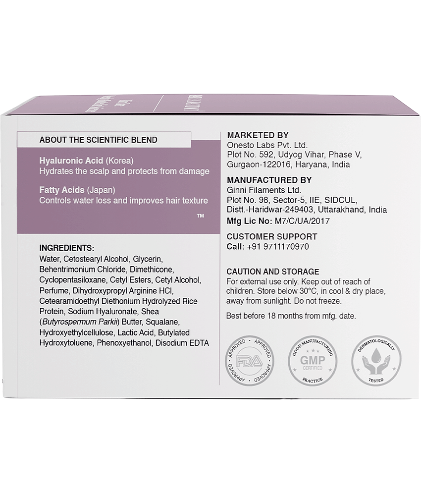 Bare Anatomy Hyaluronic Acid Anti Frizz Hair Mask Controls Fizz For Upto 24 Hrs For Frizzy Unruly Hair, 250gm (Pack of 1) view 2