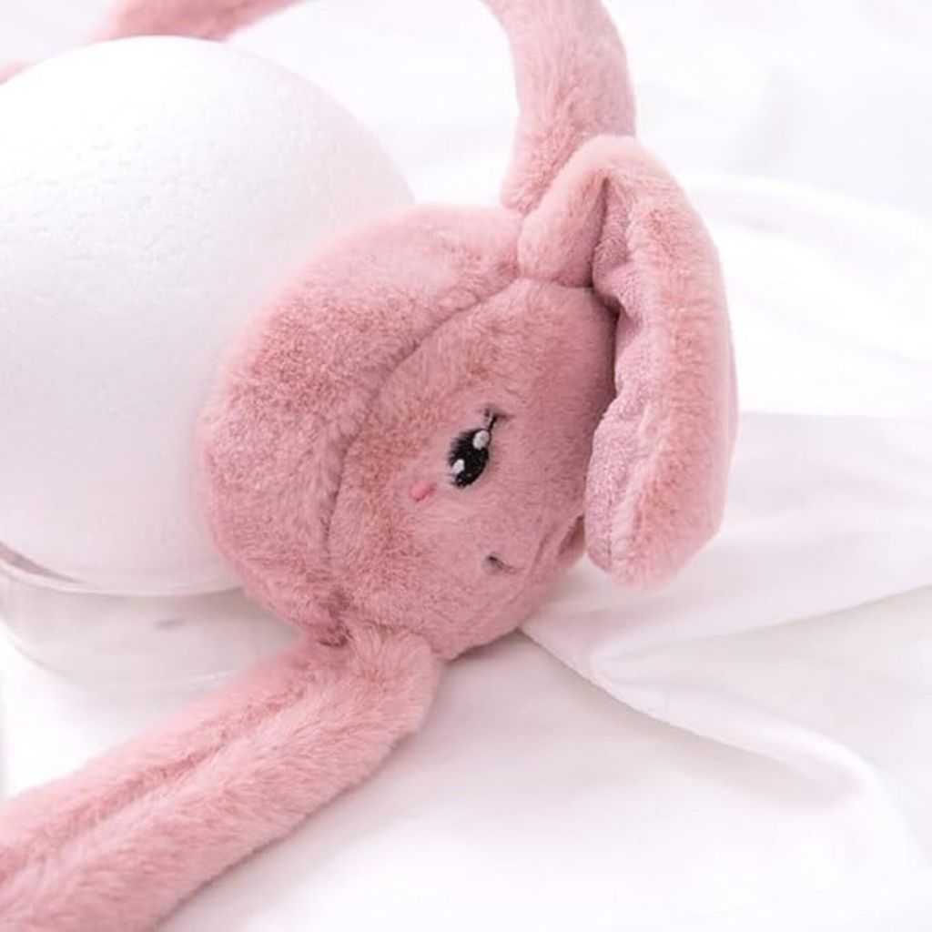 Blossom Cute Bunny Earmuff Winter Headphone for Kids Ear Moving Headphone for Boys Girls Chu-Chu Sound Winter Earmuff warmer for Women Toddlers (Above 5 Yrs) view 2