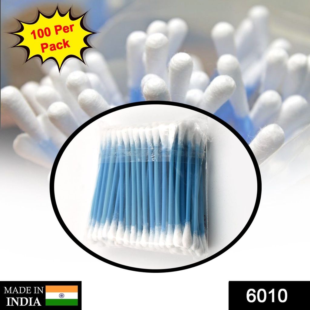 Small Cotton Buds for ear cleaning, soft and natural cotton swabs (100 per pack) view 2