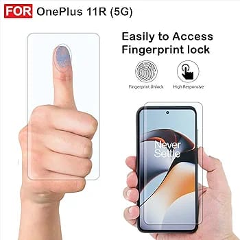 OnePlus 11 (5G) / OnePlus 11R (5G) UV Tempered Glass | Screen Protector Full HD Quality UV Tempered Glass Edge to Edge Screen Coverage with Easy Installation Kit (Transparent) view 2
