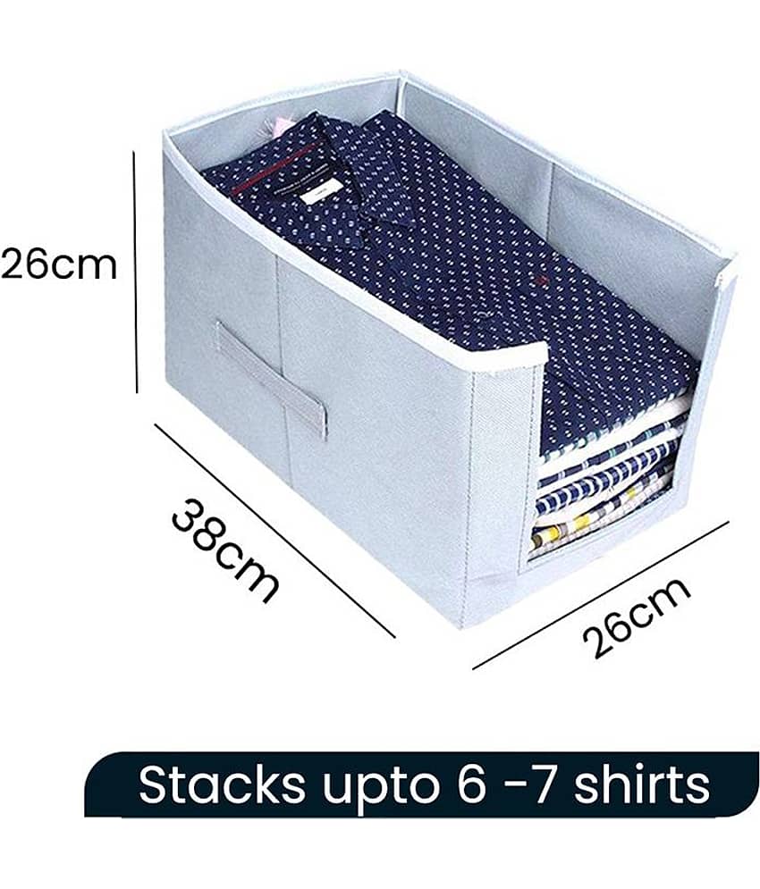 Non-Woven Shirt Stacker & Cloth Organizer,Grey (2U) view 2