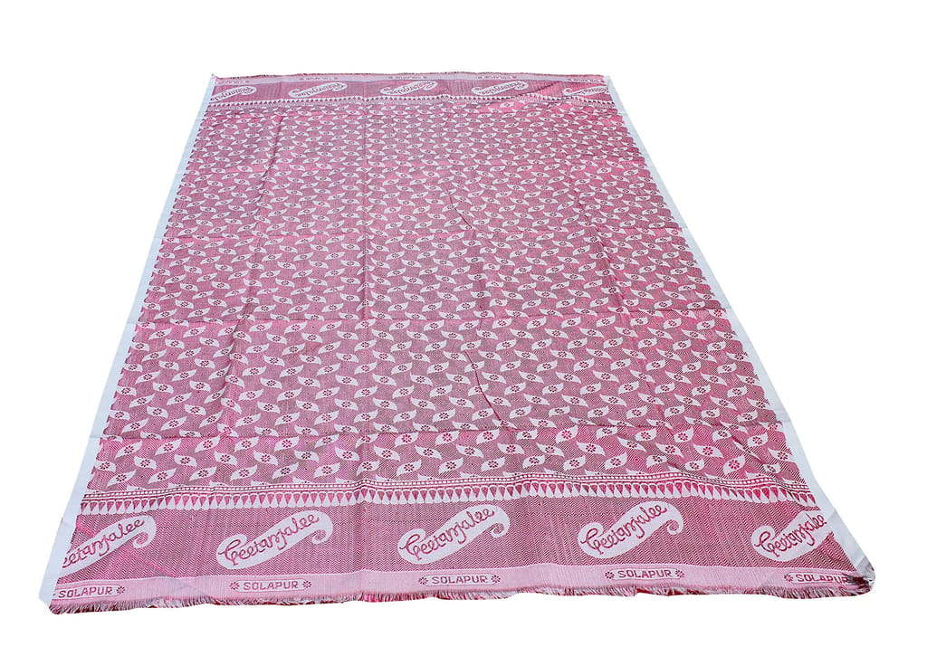 Mandhania Solapur Chaddar Single Blanket Cotton,Rayon�& Viscose Pack of 1 - Pink view 2