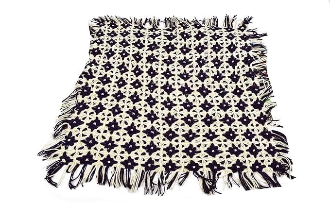 Handmade Blue and White DOOR MAT view 2