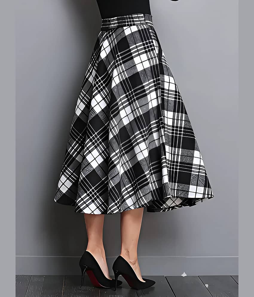 ZELZIS Black Cotton Women's Flared Skirt ( Pack of 1 ) view 2