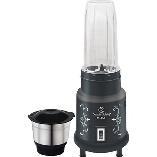 Double Safety Miami Nutri Blender 450W Juicer Mixer Grinder with 2 Jar