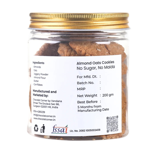 Almond Oats Cookies - 200 gm view 2