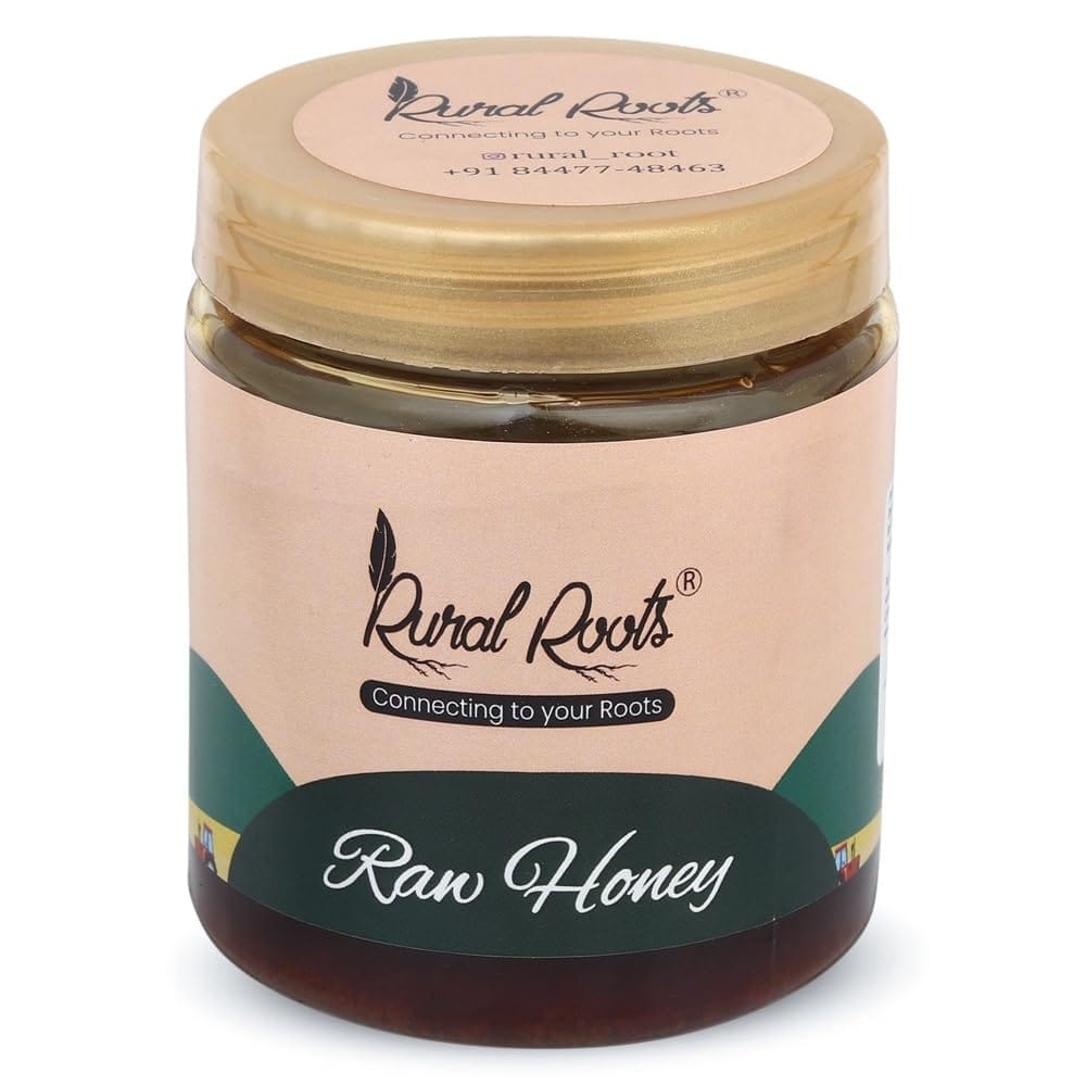 Rural Roots Raw Honey 250g - 100% Pure Honey, Unprocessed Natural Sweetener, No Added Sugar & Adulteration, Good for Heart Health, Rich in Nutrients, Authentic Flavor from Indian Farms view 2