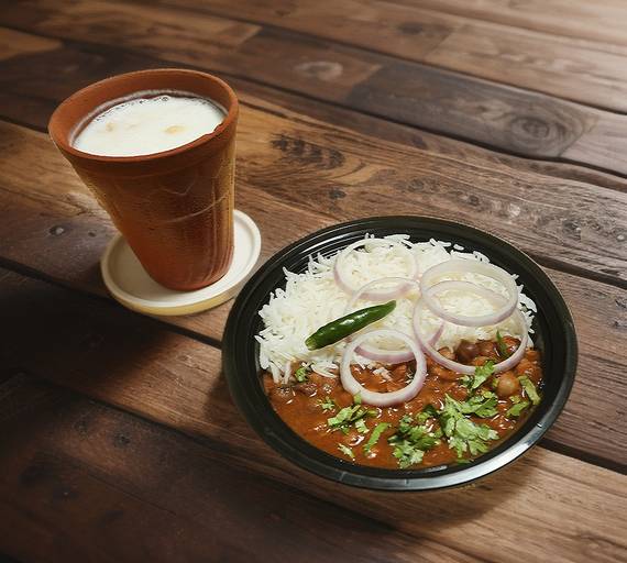 Chole Rice With Lassi