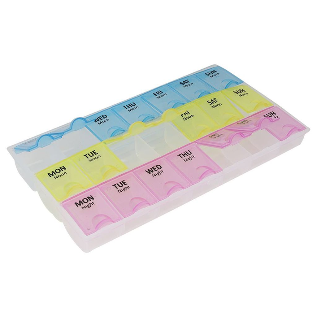 FAIRBIZPS Pill Medicine Organizer Reminder Storage Box 28 Days or 4 Weeks| Plastic | Pack of 1 view 2