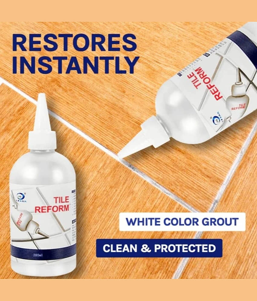 GEEO Tiles Gap Filler Waterproof 280 ml Crack Grout Gap Filler Agent Water Resistant Silicone Sealant for DIY Home Tiles Gap/Crack/Grout Repair Filler Tube Paste for Kitchen, Bathroom(280 Ml White) view 2