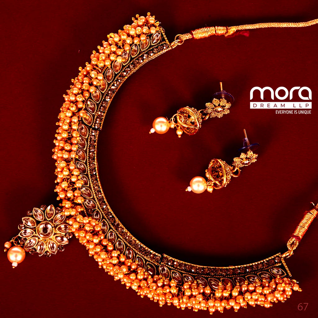 Necklace Antique Metallic Gold view 2