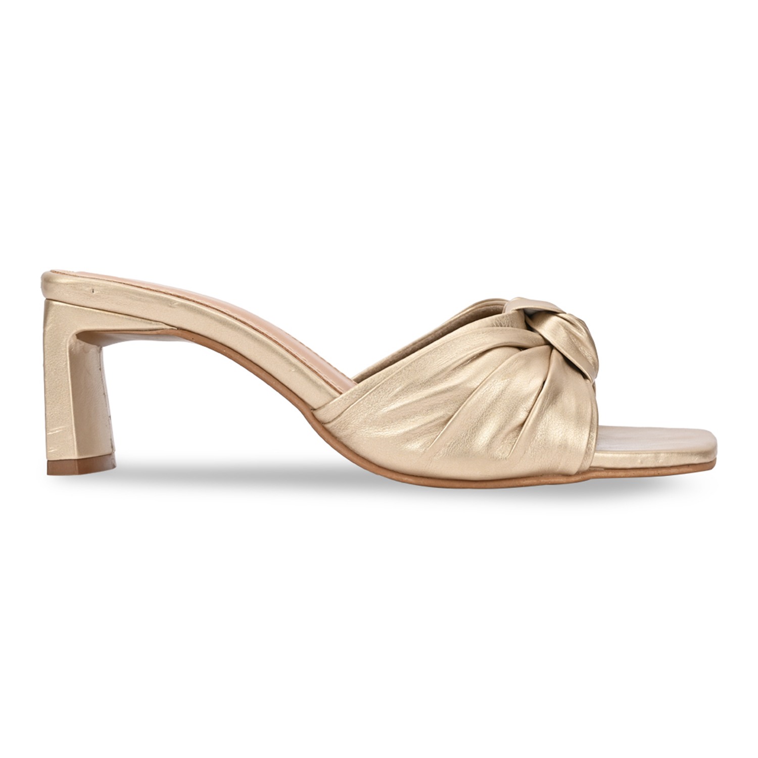 Gold Women Casual Knotted High Heels view 2