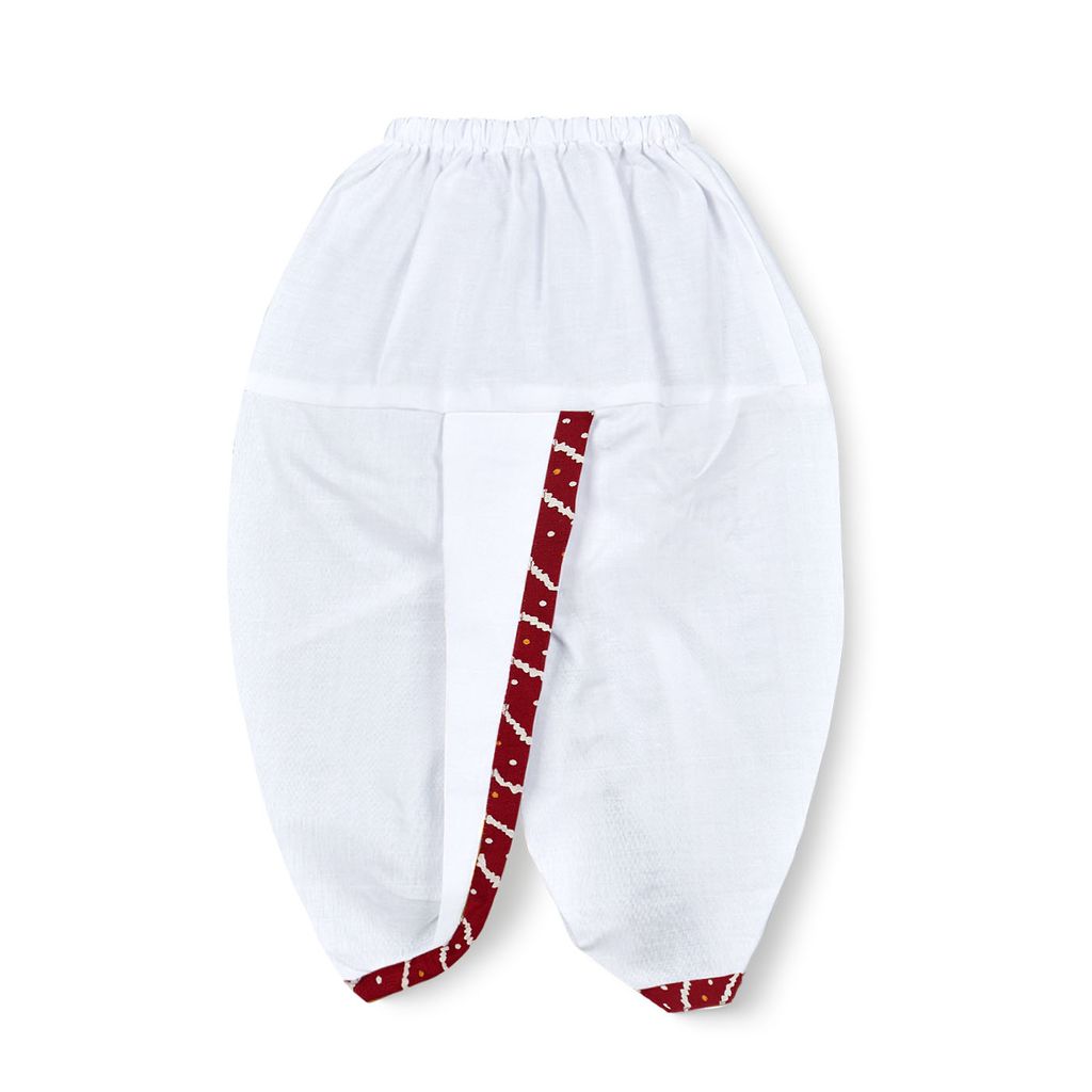 mustmom Traditional Boys Full Sleeve Ethnic Dress Lungi Dhoti Kurta Set view 2