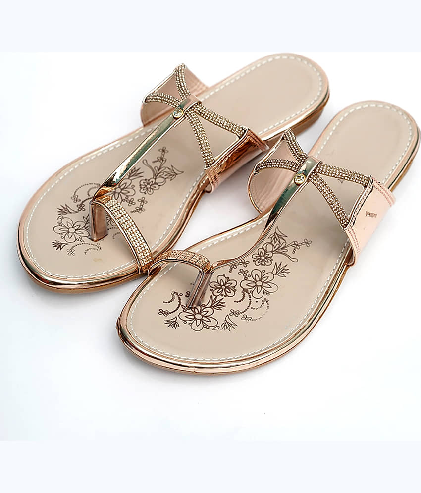 Dream Makers Gold Women's Flats view 2
