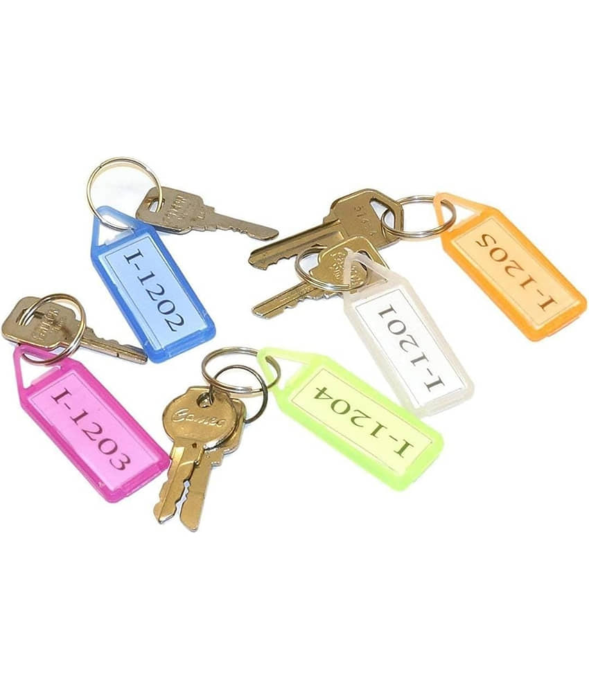 QitmirMKT 50 Pcs Key Tag Multicolor Keychain Multi Color Key Chain ( Pack of 1 ) view 2