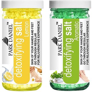 PARK DANIEL Premium Lemon &amp; Aromatic Bath Salt- Skin Lightening &amp; Relaxation- Pedicure &amp; Manicure Salt Combo Pack Of 2 Jars of 200 gms(400 gms) (400 g) view 2