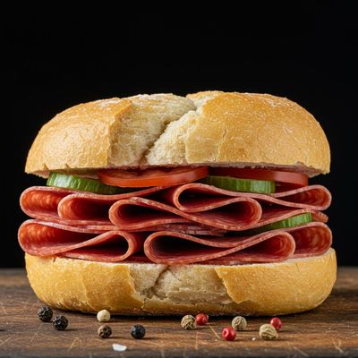 Pork Salami Sandwich