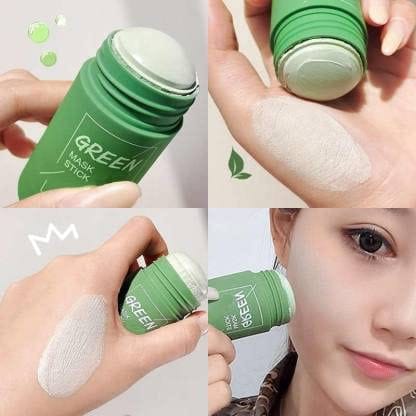 Elecsera Green Tea Purifying Clay Stick Mask Oil Control Anti-Acne Eggplant Solid Fine, Portable Cleansing Mask Mud Apply Mask, Green Tea Facial Detox (40 ml) view 2