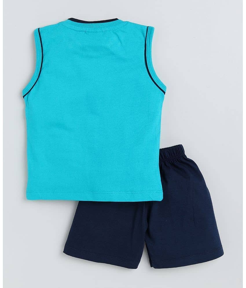 Mars Infiniti Pack of 3 Boys Cotton T-Shirt & Shorts Set ( Light Blue ) view 2