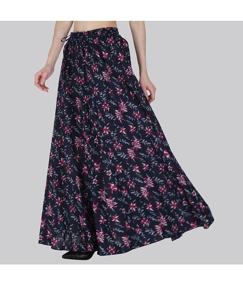 Sttoffa Blue Cotton Women's A-Line Skirt ( Pack of 1 ) view 2