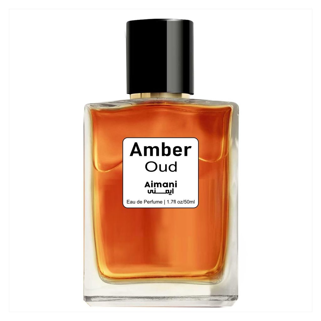 Aimani Amber Oud Perfume Spray for Women & Men | 24 Hour Long Lasting Fragrance | Exotic Warm Amber & Oud Scent | 50ml