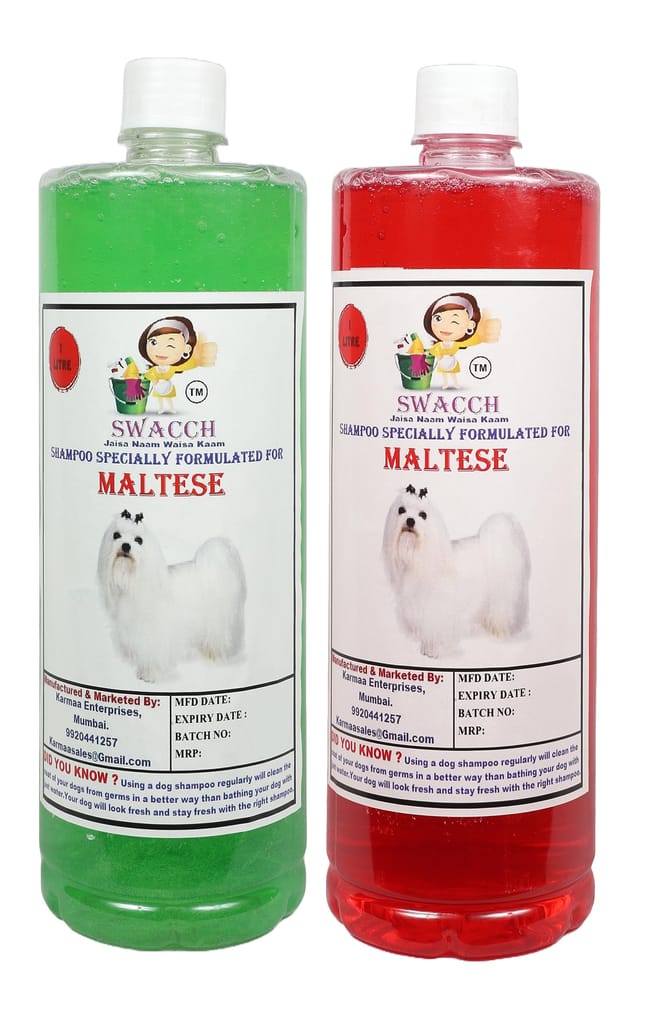 Swacch Shampoo Specially Formulated for Maltese (1 Litre) (Combo Pack of 2) Neem Alovera & Strawberry view 2