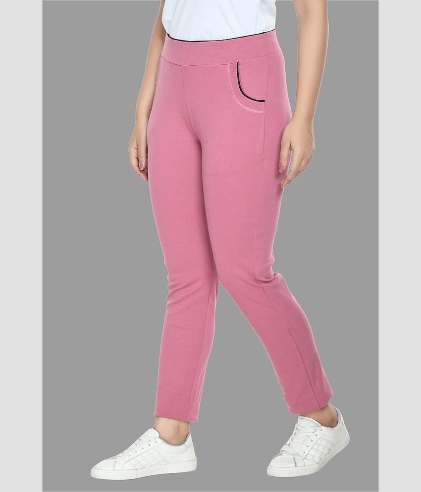 PREEGO - Cotton Blend Slim Fit Red Women's Jeggings ( Pack of 1 ) view 2