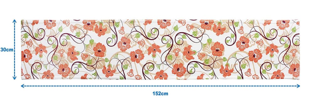 Airwill, Cotton Floral Pattern Table Runner 30x152cm (Orange) - Pack of 1 view 2