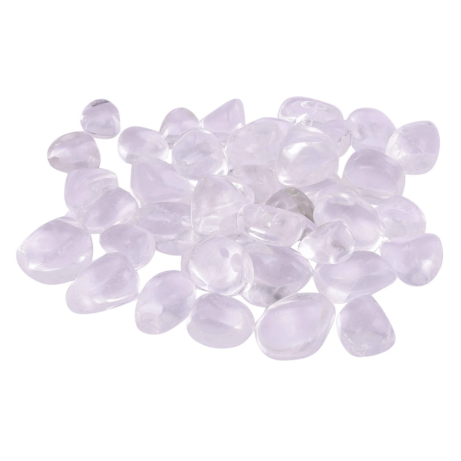 Crystals Quartz Tumble | Natural Energised Tumble Stone Gemstone,Crystal Pebble Tumble Stones for Reiki Healing,Aquariam,Gardening,Decorating,Home,Office,Pocket Stone(KI_15) by Krishna Impex view 2