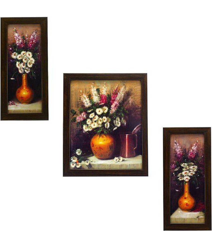 Indianara - Floral Painting With Frame view 2