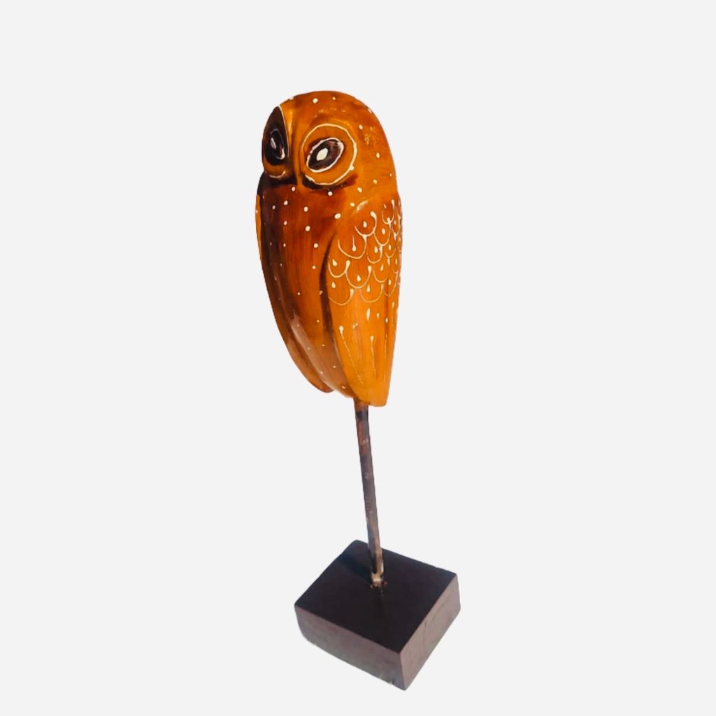 WOODEN OWL HIME DECORATIVE PEACE view 2
