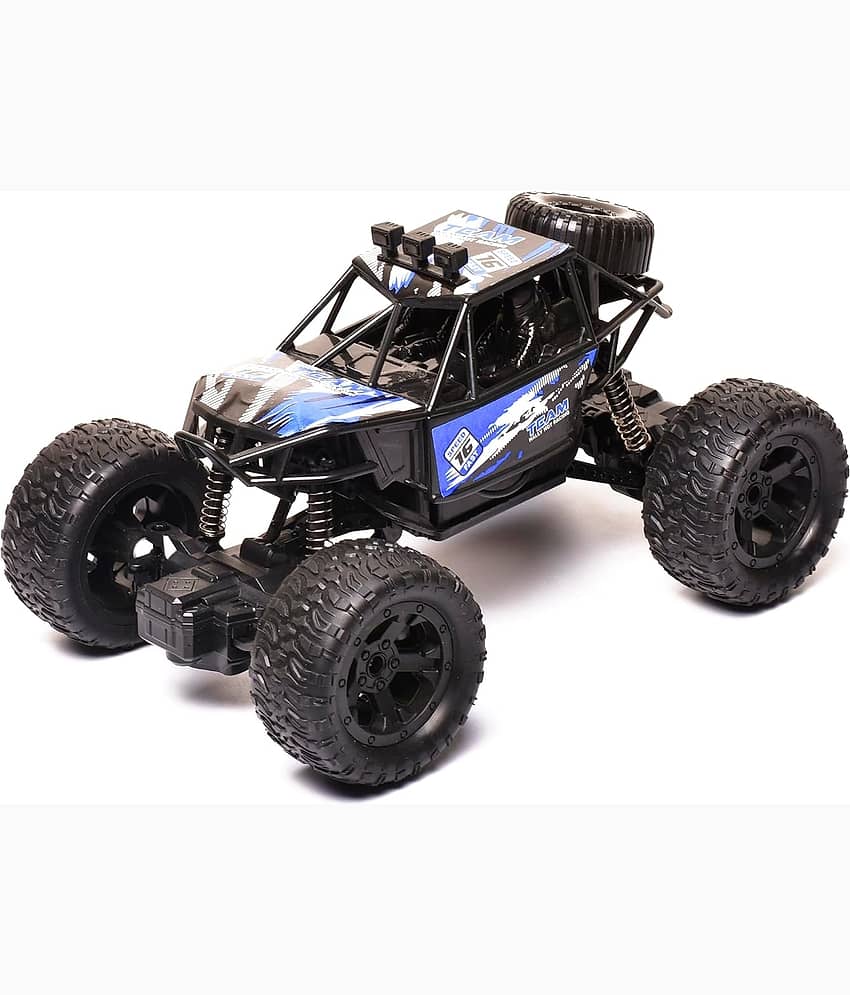 Braintastic Rock Climbing RC Cart Off-Road Rock Crawler Truck Vehicle 2.4ghz 2wd 1: 20 Radio Remote Control Car Toys for Kids 5+ Years (Blue)