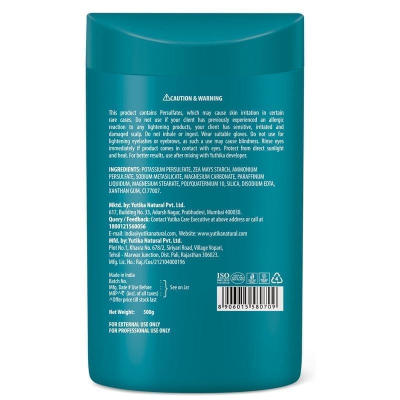 Yuthika Professional Blonder Powder for Hair 500g Multi Techniques Hair Lightning Powder, Pristine Blonde Radiance view 2