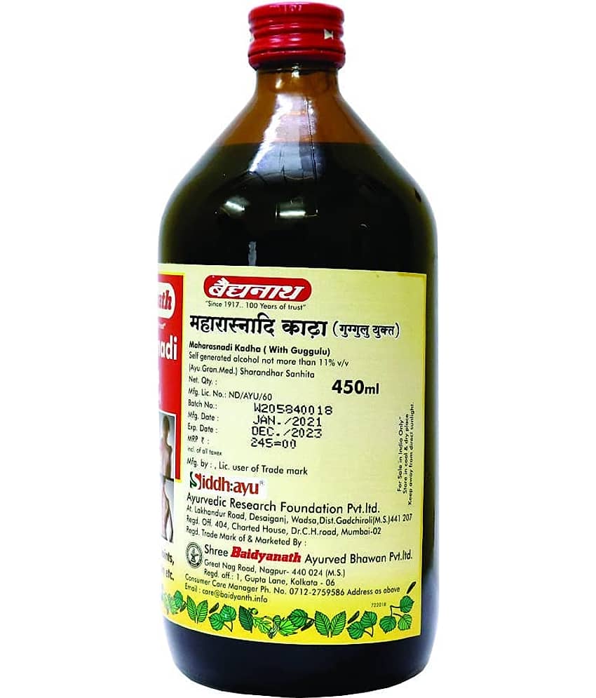 Baidyanath Maharasnadi Kadha With Guggulu Liquid 450 Ml Pack of 1 view 2