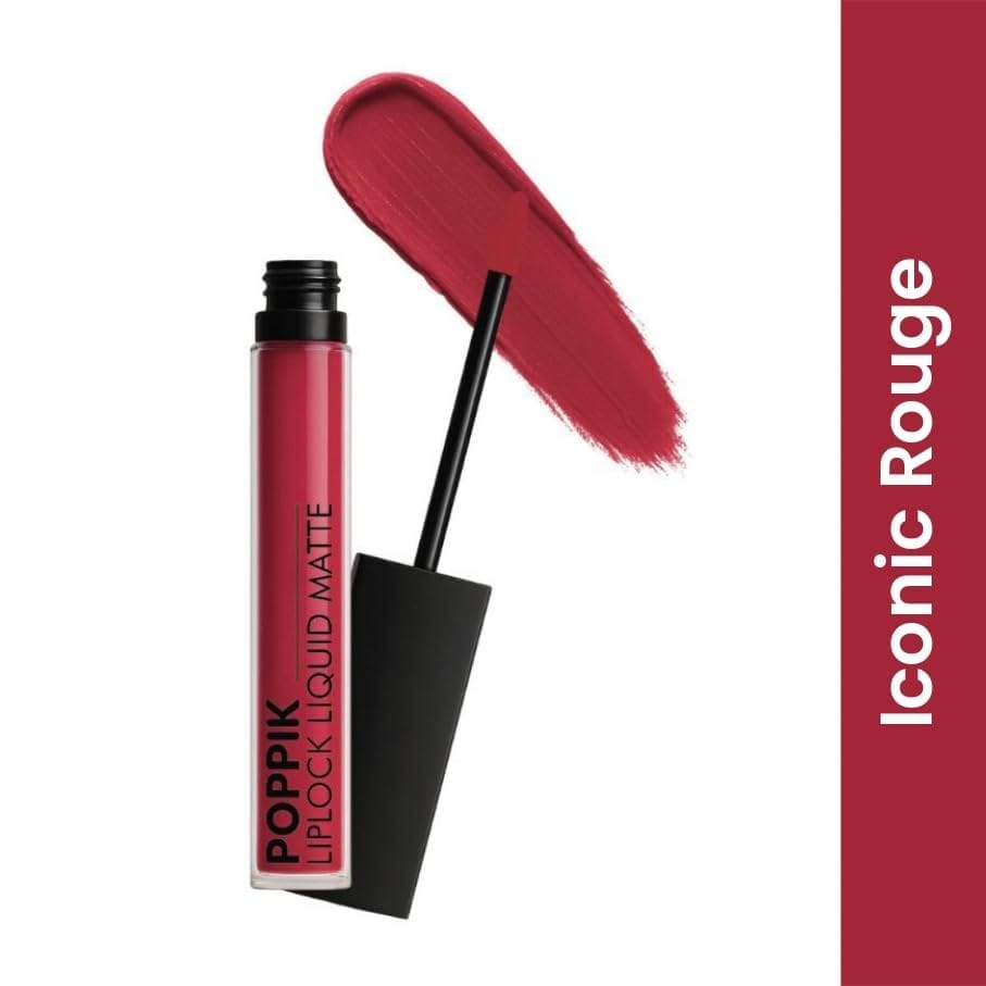 POPPIK Liquid Matte Lipstick for Women | Long Lasting, Smudge Proof, High Pigment Color | Lightweight Comfortable Wear | Transfer Resistant Lip Makeup, Ideal for Wedding, Special Occasions,Gift | 2ML view 2